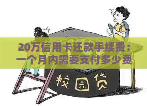 20万信用卡还款手续费：一个月内需要支付多少费用？