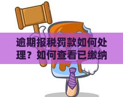 逾期报税罚款如何处理？如何查看已缴纳的税款和罚款？