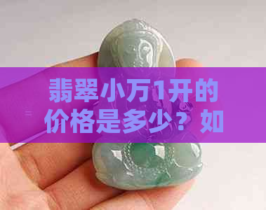 翡翠小万1开的价格是多少？如何鉴别真伪？购买时需要注意哪些事项？