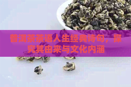 普洱茶茶语人生经典诗句，探究其由来与文化内涵