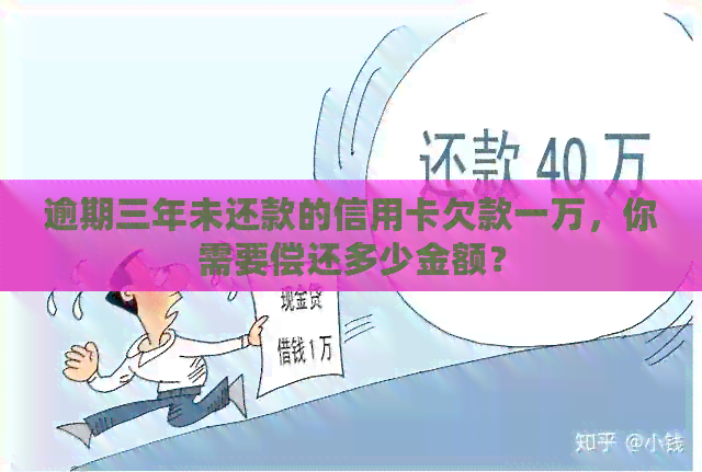 逾期三年未还款的信用卡欠款一万，你需要偿还多少金额？