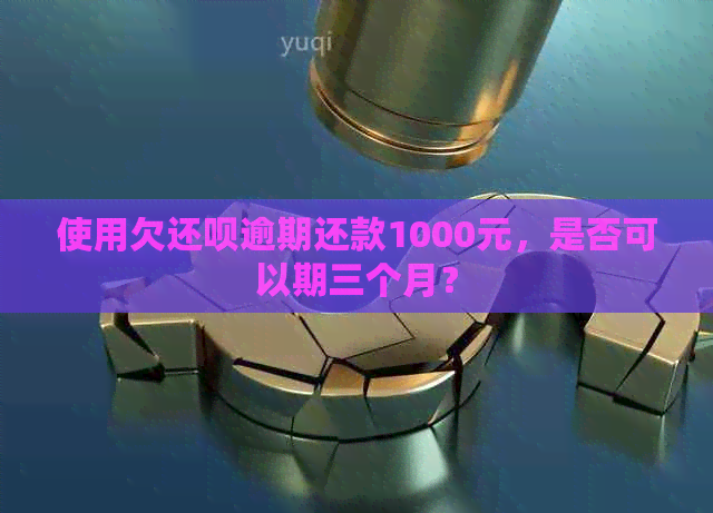 使用欠还呗逾期还款1000元，是否可以期三个月？