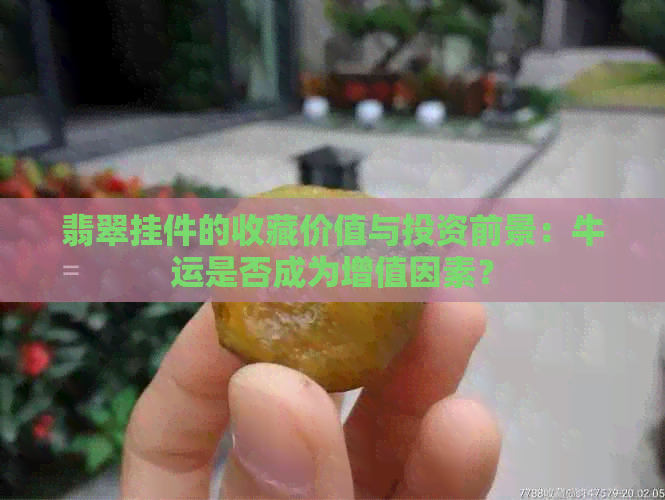 翡翠挂件的收藏价值与投资前景：牛运是否成为增值因素？