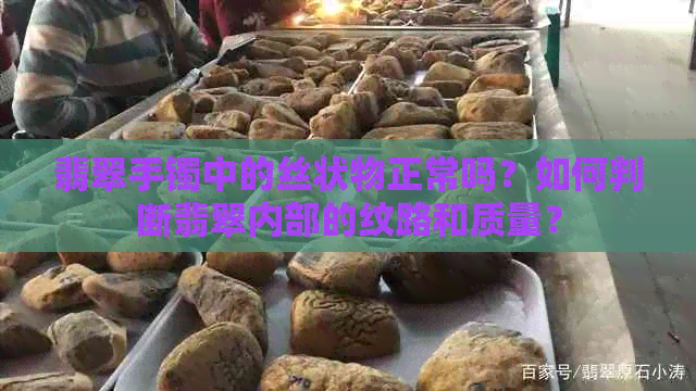 翡翠手镯中的丝状物正常吗？如何判断翡翠内部的纹路和质量？