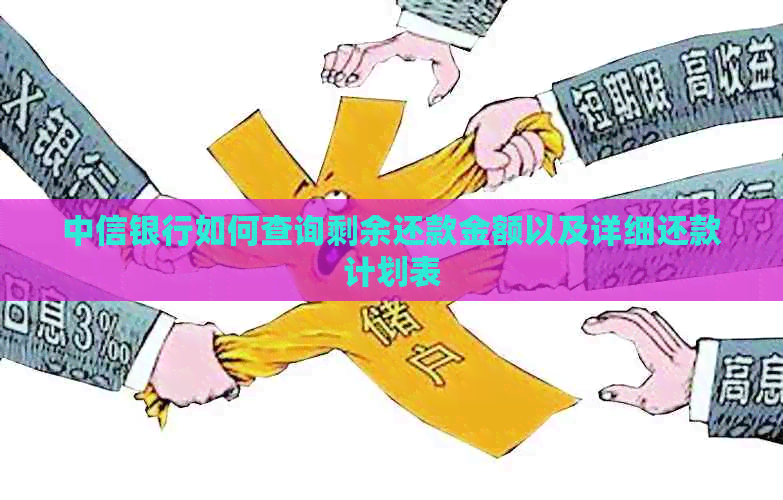 中信银行如何查询剩余还款金额以及详细还款计划表