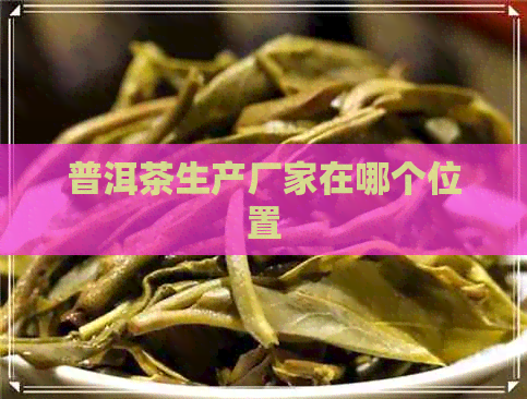 普洱茶生产厂家在哪个位置