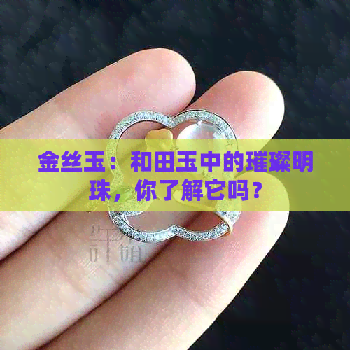 金丝玉：和田玉中的璀璨明珠，你了解它吗？