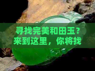 寻找完美和田玉？来到这里，你将找到最称心的选项！了解购买技巧和注意事项