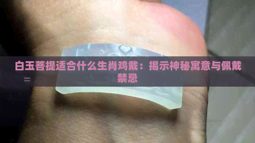 白玉菩提适合什么生肖鸡戴：揭示神秘寓意与佩戴禁忌