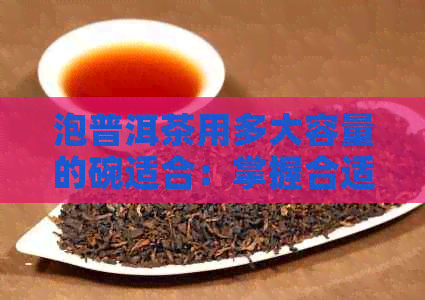 泡普洱茶用多大容量的碗适合：掌握合适大小，体验风味