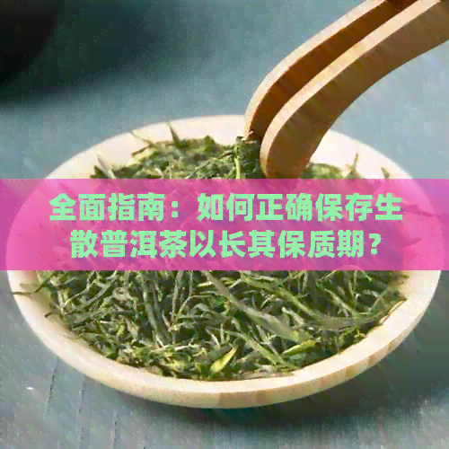 全面指南：如何正确保存生散普洱茶以长其保质期？