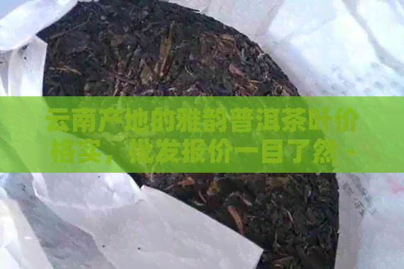 云南产地的雅韵普洱茶叶价格实，批发报价一目了然 - 