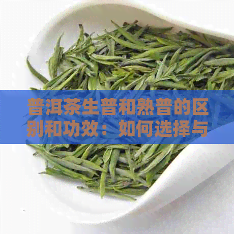 普洱茶生普和熟普的区别和功效：如何选择与品鉴？