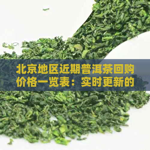 北京地区近期普洱茶回购价格一览表：实时更新的市场动态