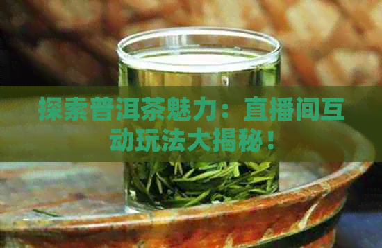 探索普洱茶魅力：直播间互动玩法大揭秘！