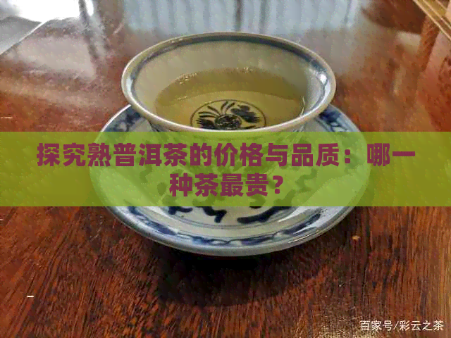 探究熟普洱茶的价格与品质：哪一种茶最贵？