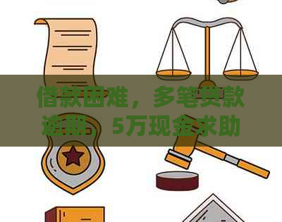 借款困难，多笔贷款逾期，5万现金求助渠道