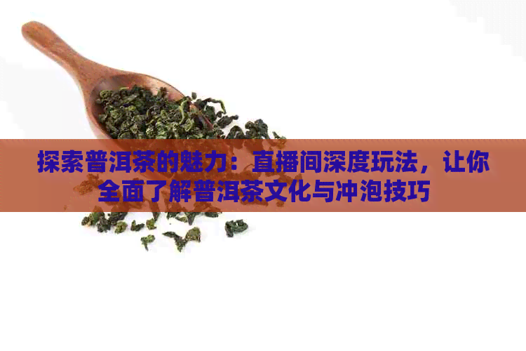 探索普洱茶的魅力：直播间深度玩法，让你全面了解普洱茶文化与冲泡技巧