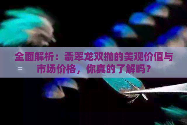 全面解析：翡翠龙双抛的美观价值与市场价格，你真的了解吗？