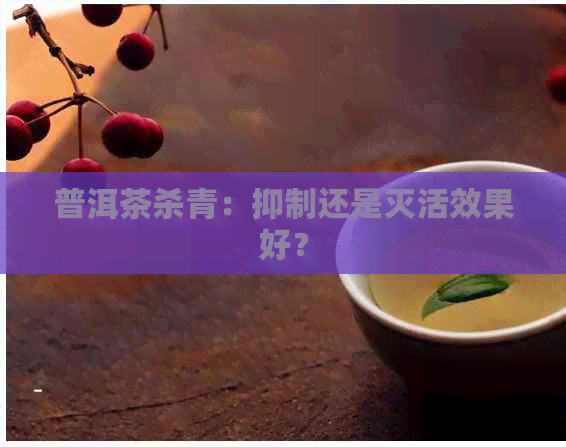 普洱茶杀青：抑制还是灭活效果好？