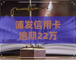 浦发信用卡逾期22万