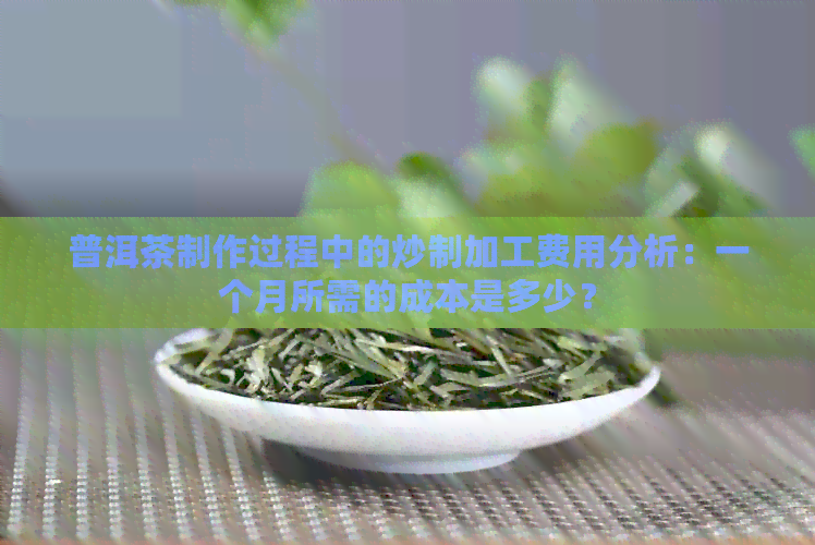 普洱茶制作过程中的炒制加工费用分析：一个月所需的成本是多少？