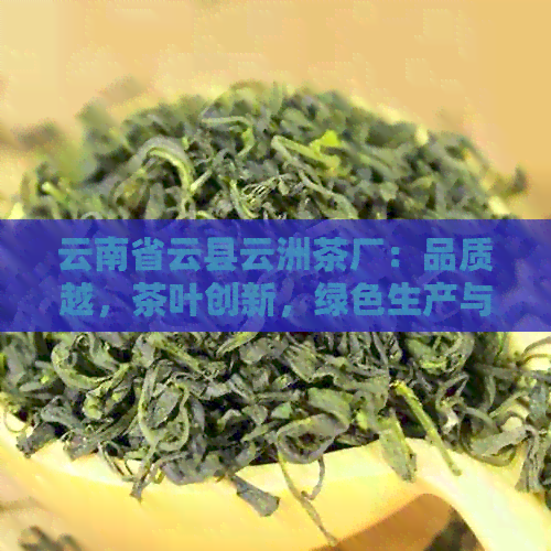 云南省云县云洲茶厂：品质越，茶叶创新，绿色生产与加工工艺的领导者