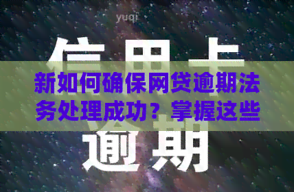 新如何确保网贷逾期法务处理成功？掌握这些关键步骤！