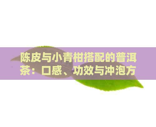 陈皮与小青柑搭配的普洱茶：口感、功效与冲泡方法全面解析