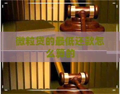 微粒贷的更低还款怎么算的