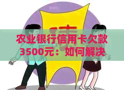 农业银行信用卡欠款3500元：如何解决还款问题？逾期后果及解决方案