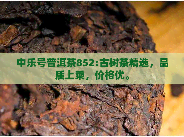 中乐号普洱茶852:古树茶精选，品质上乘，价格优。