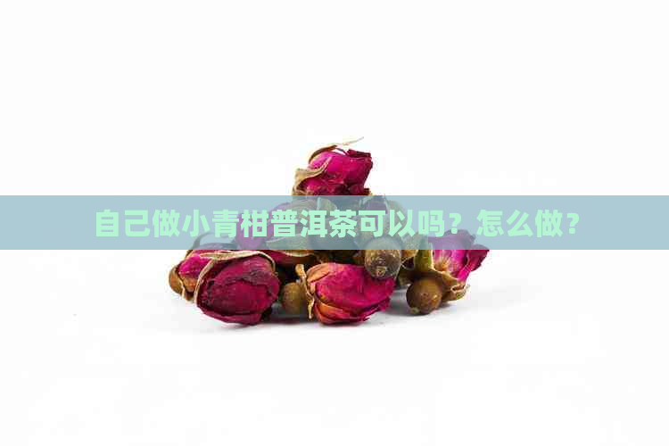 自己做小青柑普洱茶可以吗？怎么做？