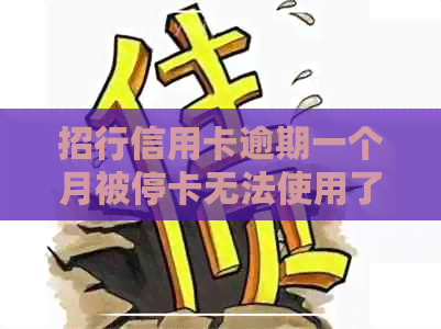 招行信用卡逾期一个月被停卡无法使用了