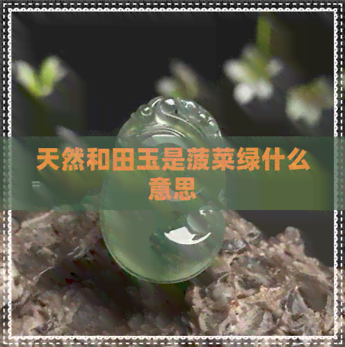 天然和田玉是菠菜绿什么意思