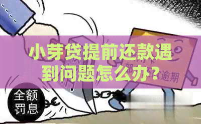 小芽贷提前还款遇到问题怎么办？