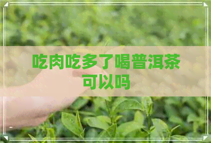 吃肉吃多了喝普洱茶可以吗