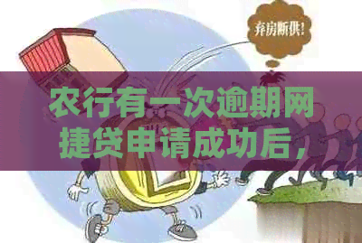 农行有一次逾期网捷贷申请成功后，会面临哪些后果？如何处理？