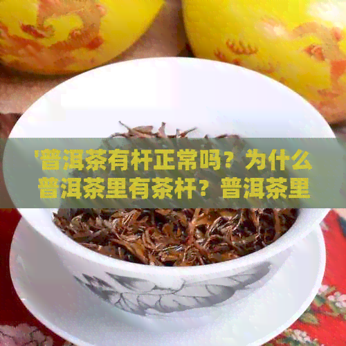 '普洱茶有杆正常吗？为什么普洱茶里有茶杆？普洱茶里的小棍是怎么回事？'