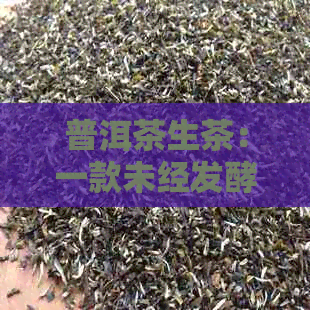 普洱茶生茶：一款未经发酵的茶叶详细介绍与品鉴指南