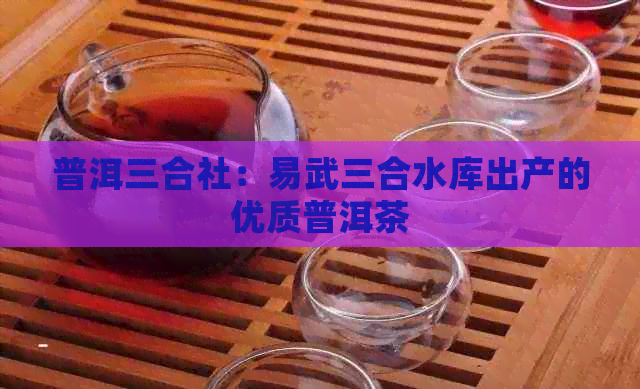 普洱三合社：易武三合水库出产的优质普洱茶