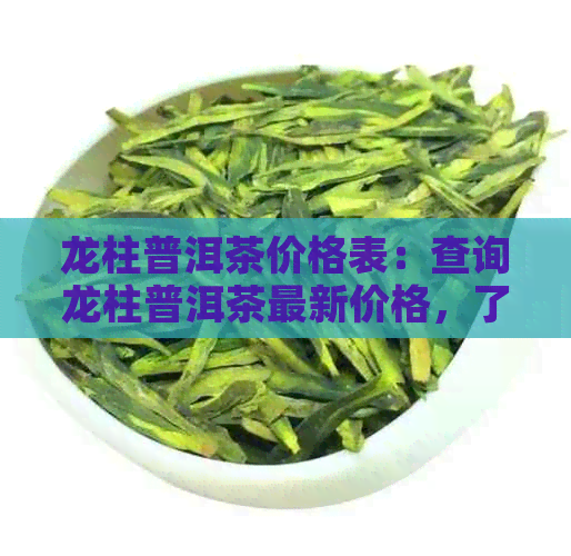 龙柱普洱茶价格表：查询龙柱普洱茶最新价格，了解市场行情。