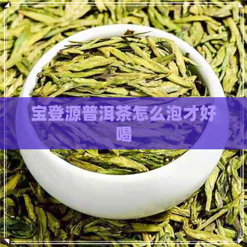 宝登源普洱茶怎么泡才好喝