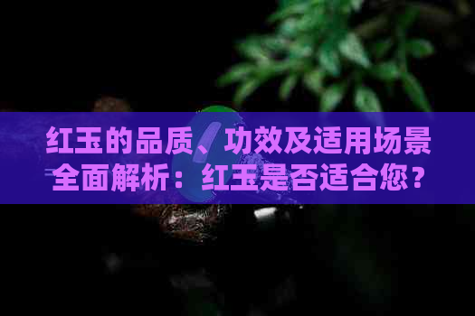 红玉的品质、功效及适用场景全面解析：红玉是否适合您？