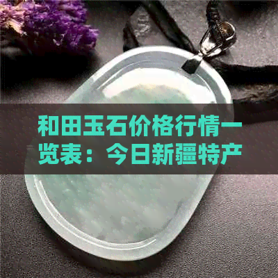 和田玉石价格行情一览表：今日新疆特产玉石报价、收藏投资指南