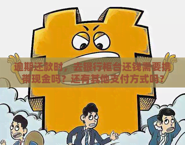 逾期还款时，去银行柜台还钱需要携带现金吗？还有其他支付方式吗？