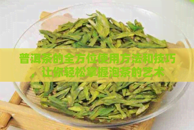 普洱茶的全方位使用方法和技巧，让你轻松掌握泡茶的艺术