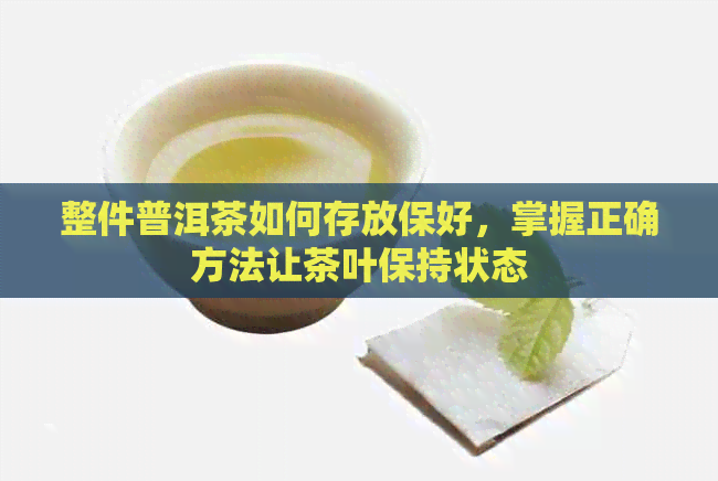 整件普洱茶如何存放保好，掌握正确方法让茶叶保持状态