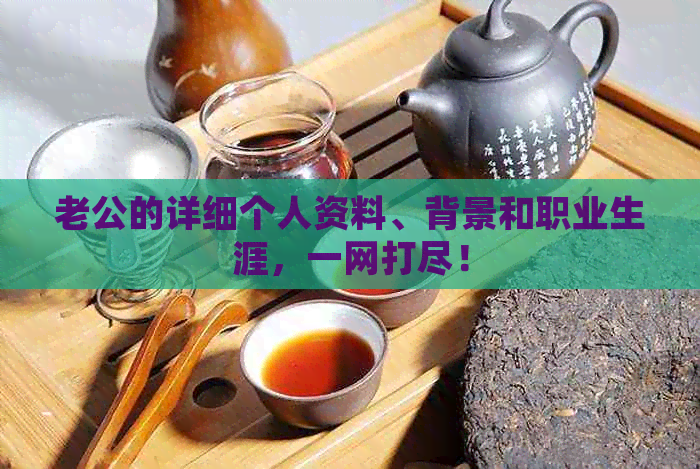 老公的详细个人资料、背景和职业生涯，一网打尽！