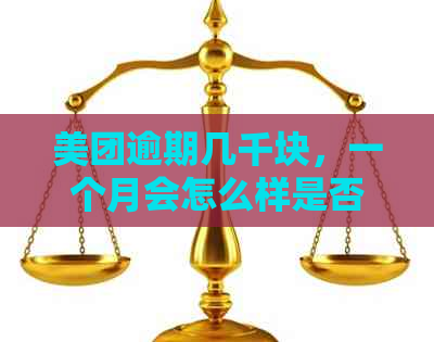 美团逾期几千块，一个月会怎么样是否美团起诉：被起诉的可能性及后果分析